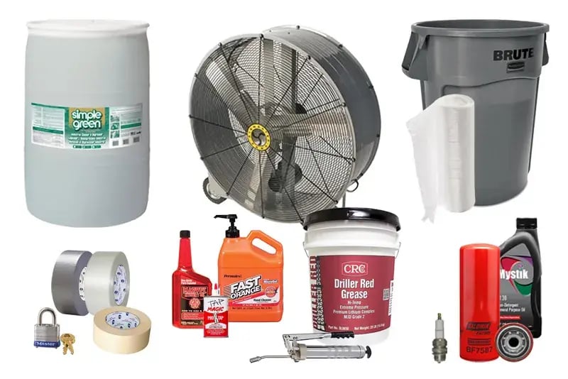 Photo of DNOW MRO supplies - janitorial products, cleaning products and property maintenance essentials - for office, industrial plant and warehouse.