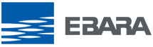 Logo for EBARA brand pumps sold through Power Service, a DNOW Company