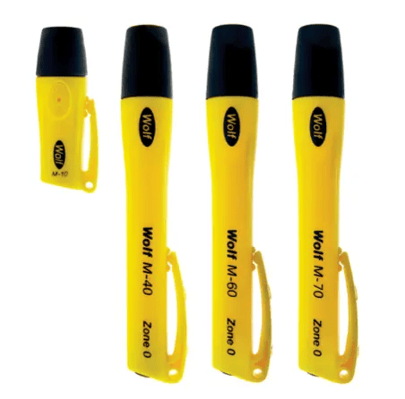 Compact and pocket-sized, these Mini and Micro torches from Wolf Safety are incredibly tough and reliable and deliver a medium spot beam. Compact and pocket-sized, these Mini and Micro torches from Wolf Safety are incredibly tough and reliable and deliver a medium spot beam.