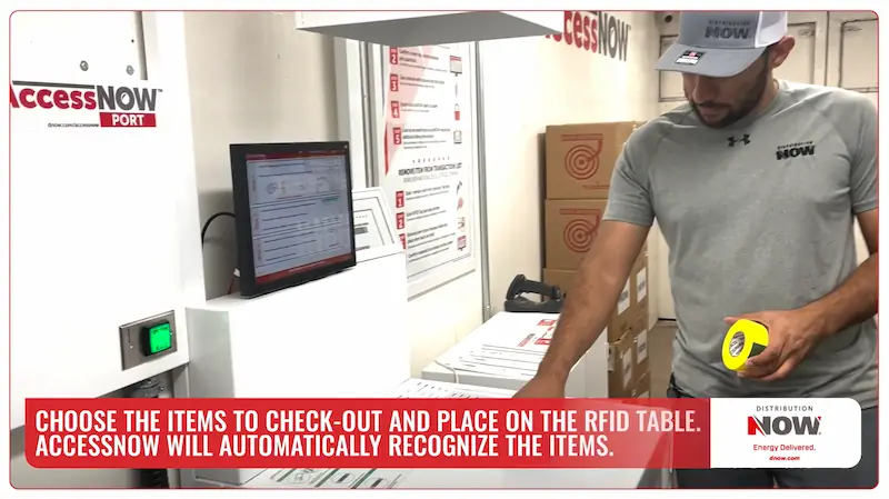 Image showing AccessNOW Port, an automated inventory storeroom that can be transported to different job sites as necessary. Image showing AccessNOW Port, an automated inventory storeroom that can be transported to different job sites as necessary.